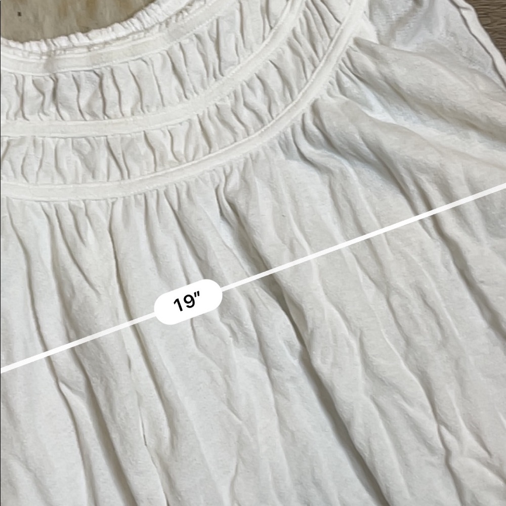 Free people coconut ruffled white top - Picture 6 of 7